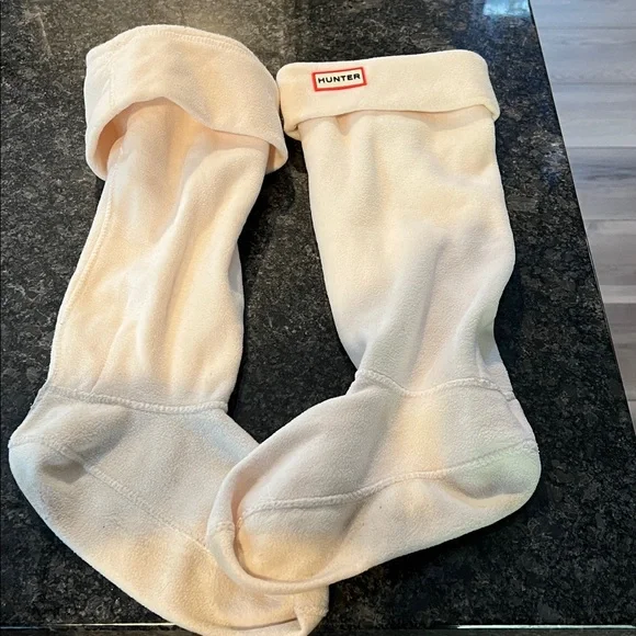 Hunter Ivory Fleece Boot Liners - Picture 4 of 5